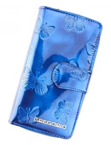 Dámská kožená peněženka modrá - Gregorio Cecellia modrá
