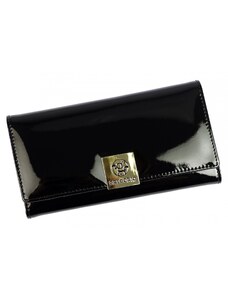 Dámská kožená lakovaná peněženka černá - Gregorio Sisiko černá