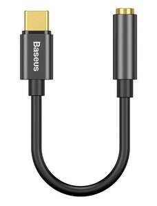 Baseus Kabelová Redukce z USB C na 3,5mm Audio Jack L54 (samice) Černá