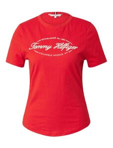 TOMMY HILFIGER Tričko červená / bílá