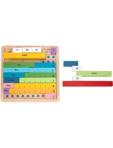 Tooky Toy Dřevěná Montessori matematická deska Počítání Tooky
