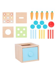 Tooky Toy Dřevěná Montessori vkládačka učení barev 4v1 Tooky