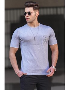 Madmext Men's Gray T-Shirt 5089