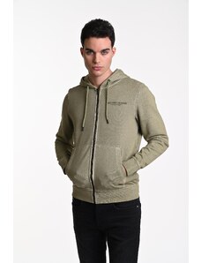 RetroJeans BALSA ZIP UP HOODIE JOGGING TOP, KHAKI