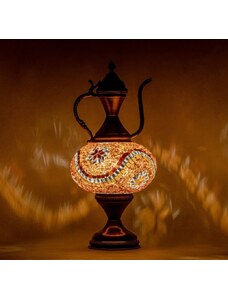 Krásy Orientu Orientální skleněná mozaiková stolní lampa Esana - Karafa - ø skla 16 cm