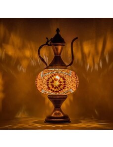 Krásy Orientu Orientální skleněná mozaiková stolní lampa Kismet - Karafa - ø skla 16 cm
