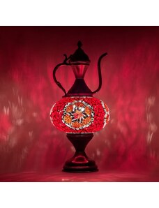 Krásy Orientu Orientální skleněná mozaiková stolní lampa Irem - Karafa - ø skla 16 cm