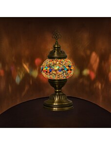 Krásy Orientu Orientální skleněná mozaiková stolní lampa Mulawan - ø skla 12 cm