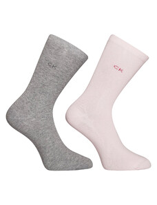 2PACK dámské ponožky Calvin Klein vysoké vícebarevné (701218769 003) uni