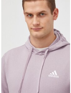 Mikina adidas pánská, růžová barva, s kapucí, hladká, IN0328