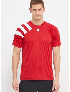 Tréninkové tričko adidas Performance Fortore 23 červená barva, s aplikací, HY0571