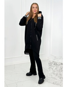 K-Fashion Mikina s kapucí na zip černý