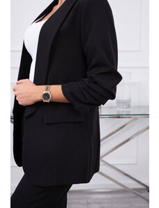 K-Fashion Elegantní souprava saka a kalhot černé barvy