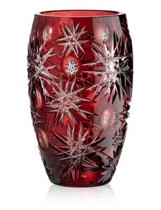 Bohemia Crystal Broušená váza Rubín 200mm