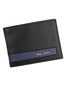 Pánská kožená peněženka černo/modrá - Pierre Cardin Gustava černá