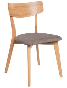 Dřevěná jídelní židle Somcasa Keira s hnědým sedákem