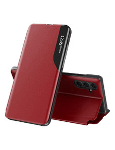 Techsuit Elegantní knižkové pouzdro View Case pro Samsung Galaxy A15 červená