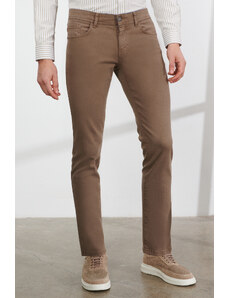 ALTINYILDIZ CLASSICS Men's Mink Casual Slim Fit Slim-fit Pants that Stretch 360 Degrees in All Directions.