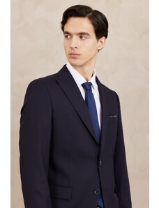ALTINYILDIZ CLASSICS Men's Navy Blue Slim Fit Slim Fit Dovetail Collar Dobby Suit.