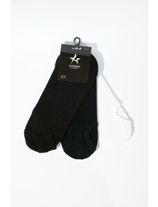 ALTINYILDIZ CLASSICS Men's Black-Navy Blue-White 3-Piece Bamboo Sneaker Socks