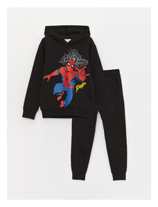 LC Waikiki Boy's Spiderman Printed Hoodie and Sweatpants