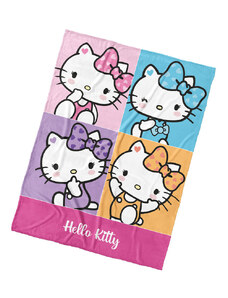 Carbotex Dětská deka Hello Kitty Portréty 130x170 cm