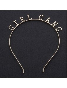 Zlatá dívčí gumička do vlasů, vyrobená z kvalitní slitiny, délka 37 cm
