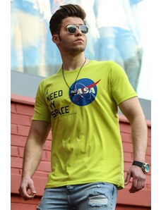 Madmext Men's Green Printed T-Shirt 4509