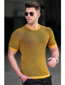 Madmext Men's Mustard Knitwear T-Shirt 5076