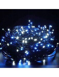 Dekorativní Vánoční Osvětlení LED 500, Modrá a Blikající Bílá, Délka 35,5 Metru