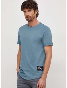 Bavlněné tričko Calvin Klein Jeans s aplikací, J30J323482