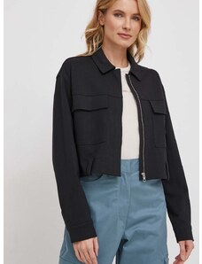 Bunda Calvin Klein Jeans dámská, černá barva, přechodná