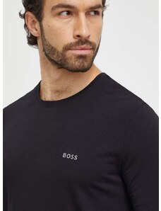 Tričko s dlouhým rukávem BOSS černá barva