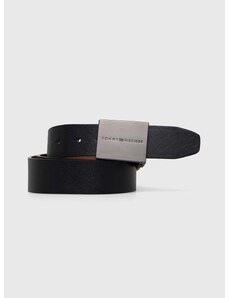 Oboustranný kožený pásek Tommy Hilfiger pánský, černá barva, AM0AM12063