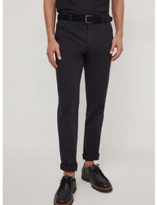 Kalhoty Tommy Hilfiger pánské, černá barva, jednoduché, MW0MW33908