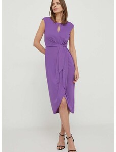 Šaty Lauren Ralph Lauren fialová barva, midi, 250925939