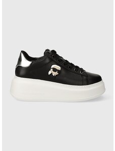 Kožené sneakers boty Karl Lagerfeld ANAKAPRI černá barva, KL63530N