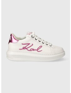 Kožené sneakers boty Karl Lagerfeld KAPRI bílá barva, KL62510A