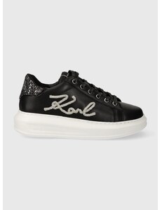 Kožené sneakers boty Karl Lagerfeld KAPRI černá barva, KL62510G