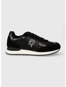 Kožené sneakers boty Karl Lagerfeld VELOCITOR II černá barva, KL52931N