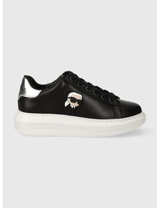 Kožené sneakers boty Karl Lagerfeld KAPRI černá barva, KL62530N