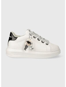 Kožené sneakers boty Karl Lagerfeld KAPRI bílá barva, KL62576N
