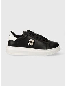 Kožené sneakers boty Karl Lagerfeld KAPRI MENS černá barva, KL52530N