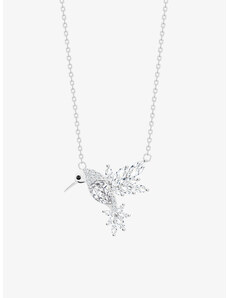 Preciosa stříbrný náhrdelník Gentle Gem, kolibřík, kubická zirkonie, bílý