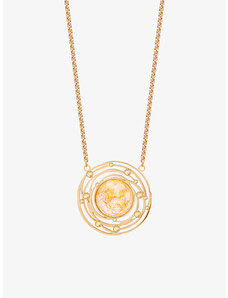 Preciosa ocelový náhrdelník Mays, český křišťál s 24k zlatem, pozlacený, řetízek, bílý