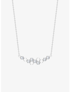 Preciosa stříbrný náhrdelník Lumina, kubická zirkonie, malý, bílý