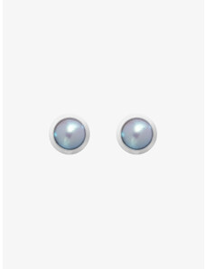 Preciosa perlové náušnice Velvet Pearl, voskové perle, šedé