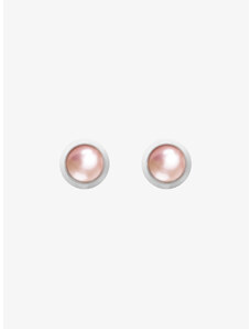 Preciosa perlové náušnice Velvet Pearl, voskové perle, růžové