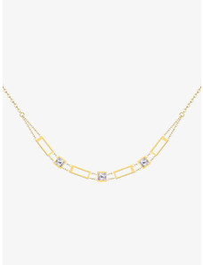 Preciosa náhrdelník Straight z chirurgické oceli, český křišťál, velký, krystal