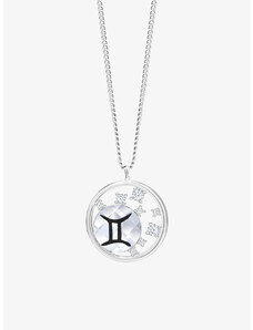 Preciosa stříbrný náhrdelník Sparkling Zodiac, zvěrokruh - Blíženci, český křišťál